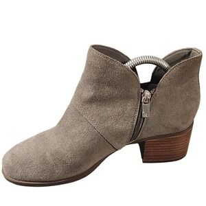 Koolaburra By UGG Ankle‎ Boots Womens Size 9 Gray Suede Block Heel Zip 1096440